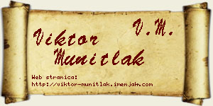 Viktor Munitlak vizit kartica